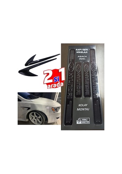 Hyundai İx35 Uyumlu Kapı Eşiği + Çamurluk Vent