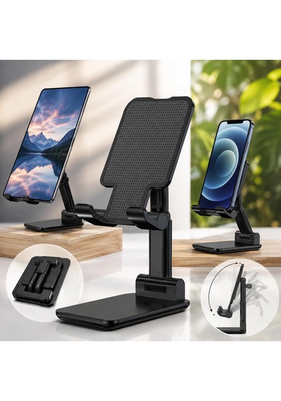 Katlanabilir Telefon Ve Tablet Standı, Ayarlanabilir Yükseklik Ve Açı 1