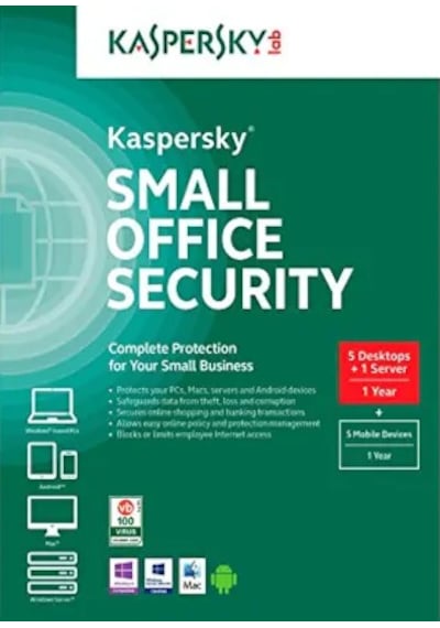 Kaspersky Small Office 1 Server + 5 PC + 5 Mobil 1 Yıl