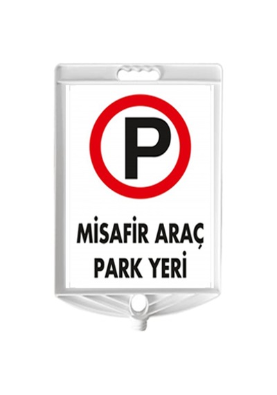 Misafir Araç Park Yeri Çift Taraf Baskı Delinatör Seti Siyah