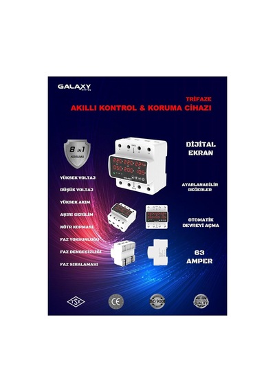 Galaxy Energy D380 Trifaze Daire Voltaj Koruyucu
