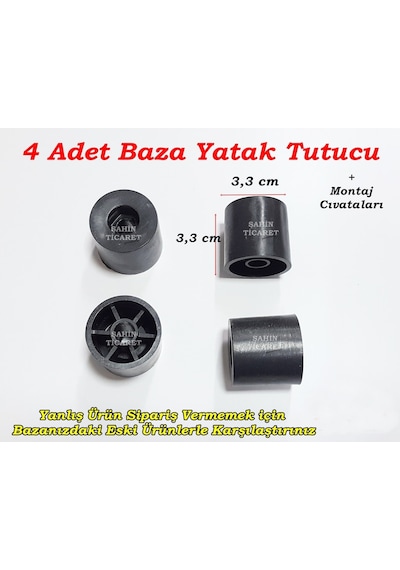 Şahinticaret Baza Tutucu Baza Yatak Tutucu Baza Yedek Parça Yuvarlak 4 Adet