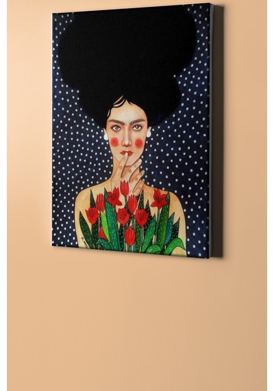 Webstyle Sayılarla Boyama Seti Kasnaklı Çiçek Toplayan Kadın 60 X 75 Cm