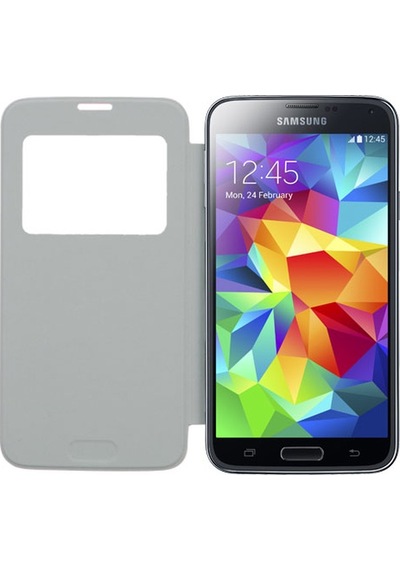 Anymode G900 Galaxy S5 İle Uyumlu View Flip Cover Kılıf Pembe