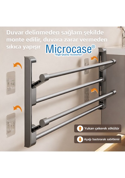 Microcase 2 Bölmeli Metal Duvara Monte Katlanabilir Terlik Ayakkabı Standı 30 Cm 2 Adet Al5464 Gri Microcase 2 Bölmeli Metal Duvara Monte Katlanabilir Terlik Ayakkabı Standı 30 Cm 2 Adet Al5464 Gri