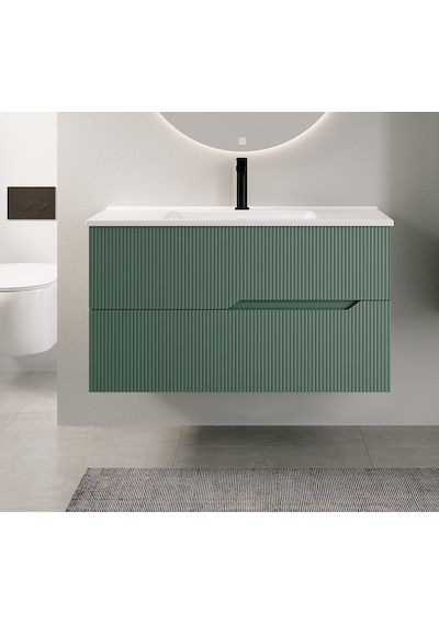 Denko Tiran 85 Cm Beyoğlu Yeşil Banyo Dolabı Takımı Ve Boy Dolabı Beyaz Denko Tiran 85 Cm Beyoğlu Yeşil Banyo Dolabı Takımı Ve Boy Dolabı Beyaz