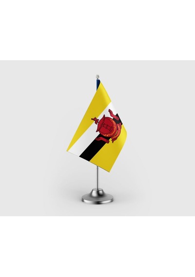 Brunei Devleti Tekli Saten Masa Bayrağı Seti Diğer
