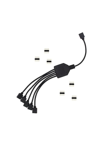 Rgb Şerit Led Çoklayıcı Splitter 4377A Tek Kumanda 5 Çıkış Ekleme
