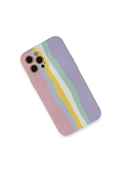 Apple iPhone  Uyumlu,  12 Pro Max Kılıf Ebruli Lansman Silikon - Pembe-lila