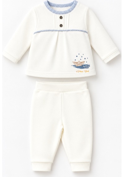 Babyhola %100 Pamuk Erkek Bebek Alt Üst Takım 13748 Lacivert