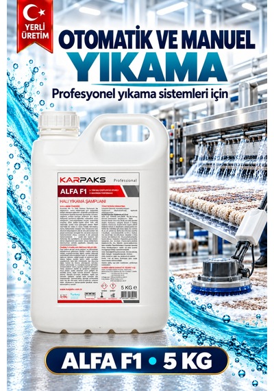 Alfa F1 Ultra Halı Yıkama Şampuanı 5 Kg Tekli