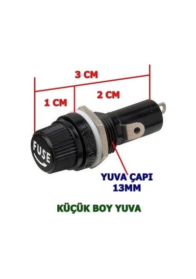 Ender Fuse Cam Sigorta Yuvası Küçük