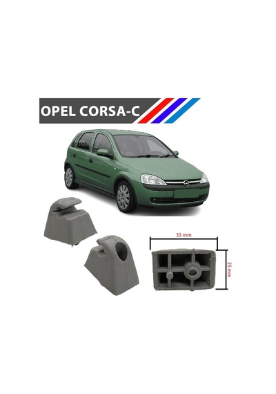 Opel Corsa C Güneşlik Ayağı Gri Renk 2 Adetli Set 1993 - 2006 M1797-2