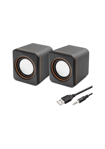 Masaüstü Hoparlör 1+1 Usb + 3.5mm - Siyah Hd6049