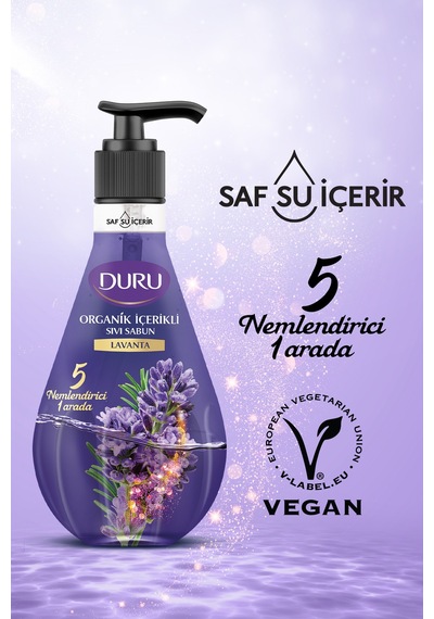 Organik Içerikli Lavanta Sıvı Sabun 3x500ml