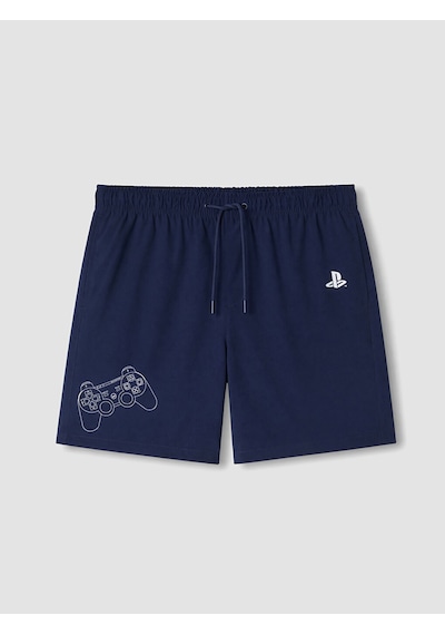 Lcw Swımwear Lacivert Kısa Boy Playstation Baskılı Erkek Deniz Şortu