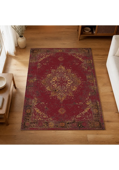 Kartela Halı Melo Halı Jüt Taban Dokuma Halı Bordo - 200 X 300 Cm