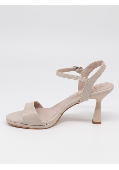 Nesilshoes Nesil Shoes Ermod 1465 Ten Topuklu Tek Bant Kadın Sandalet