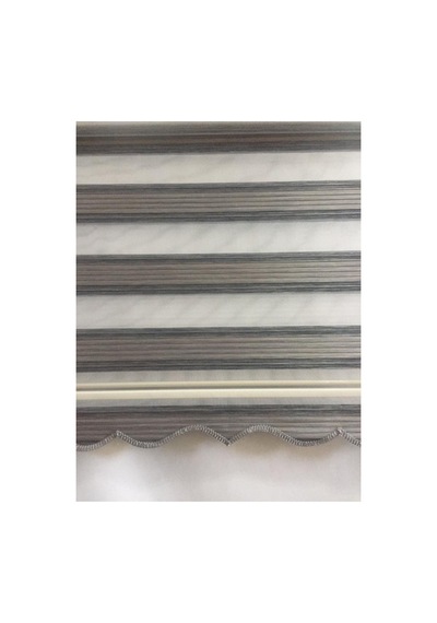Gri Renkli Zebra Stor Perde Etek Dilimli Gri Siyah - 96158577 Gri Siyah