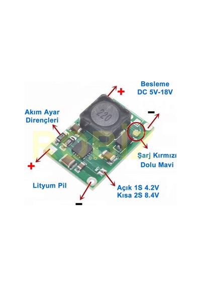 Tp5100 3.7v Lityum Batarya Şarj Modülü 18650 1s 2 S4.2v 2a 8.4v Uyumlu