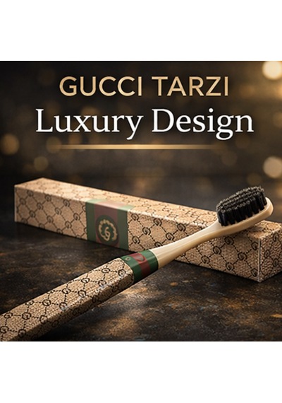 Gucci Tarzı Lüks Tasarım Diş Fırçası Soft Kıl Premium Desenli