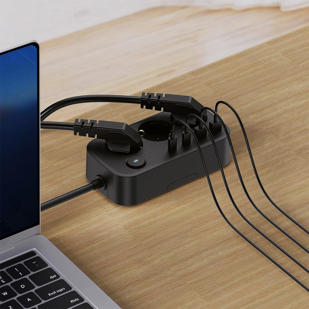 3680w Akım Ve Çocuk Korumalı 2-usb A 2-type C Girişli Duvar Aparatlı 1,5 m