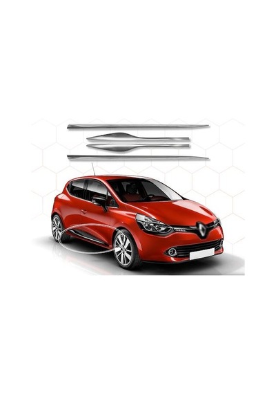 Renault Clio 4 Hb Krom Yan Kapı Çıtası 4 Parça 2012 ve Üzeri (00) (ŞüsCarOto Aksesuar)