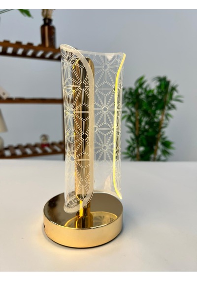 Favora Erkaya Usb Şarjlı Dokunmatik Led Lamba Model 4 Şeffaf