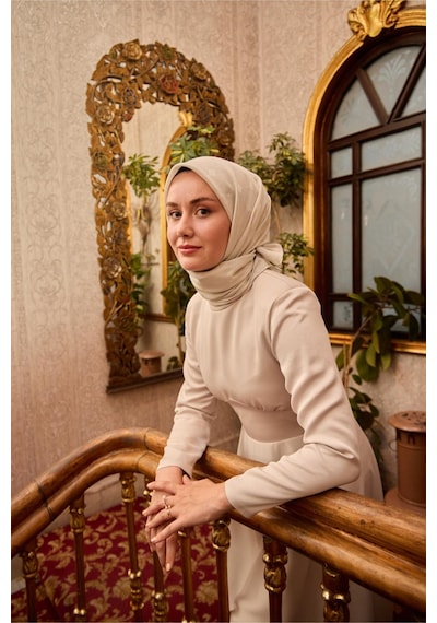 Silk Home Monogram Pamuk İpek Eşarp 130001-13 Gümüş