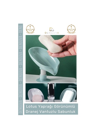 Sabunluk Vantuzlu Silikon Banyo Mutfak Lavabo Kendi Kendine Boşaltan Su Tutmaz Giderli Katı Sabunlu Çok Renkli