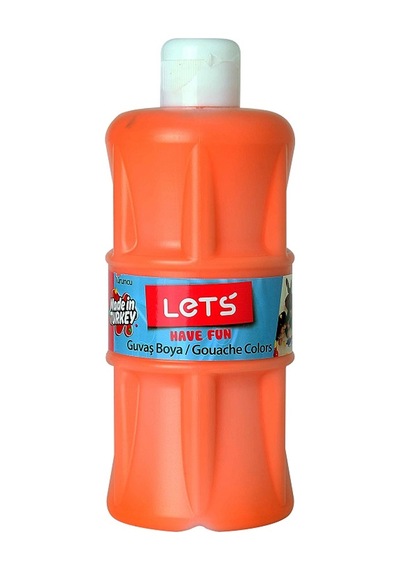 Lets Guaj Boya 500 Ml Plastik Turuncu L-5102 Çok Renkli