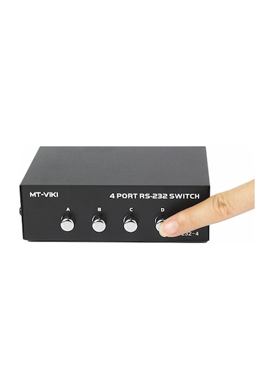 Mt-vıkı 4 Port Rs232 Switch Mt-223-4 Db9 Com Seri Port Anahtarlayıcı 1 In 4 Out Pc Printer Haberleş