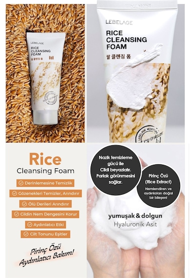 Lebelage Kore Pirinç Özü İçeren Aydınlatıcı Temizleme Köpüğü Lebelage Korean Rice Cleansing Foam