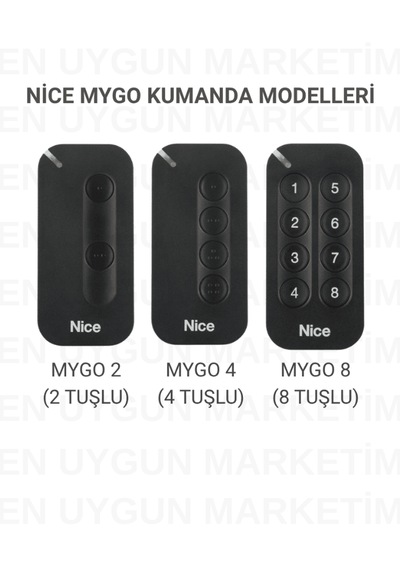 Nice Mygo4 4 Kanallı Otomatik Kapı Kumandası Siyah