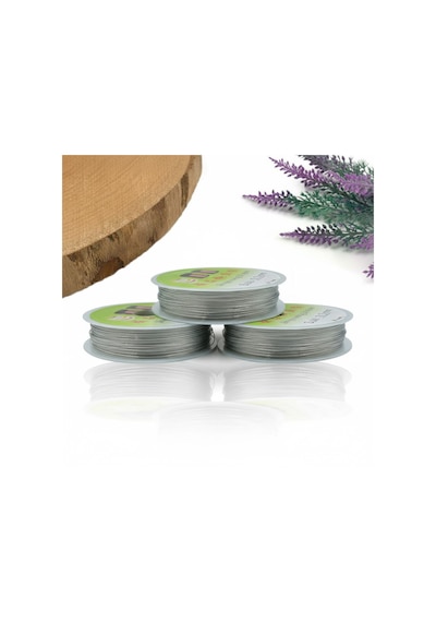 3 Adet Çiçek Ve Takı Teli 20 Yard 0,8 Mm