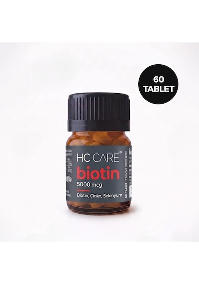 Hc Care Biotin Çinko Selenyum İçeren Saç Vitamini 60 Tablet