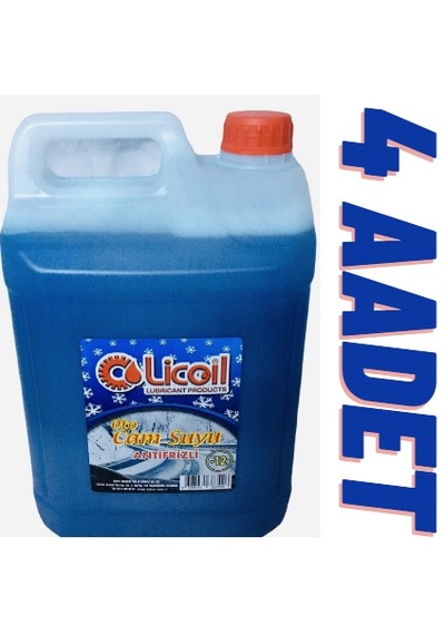Licoil Cam Suyu Antifrizli &Parfümlü&Şampuanlı-12C 4 Adet 5 Litre