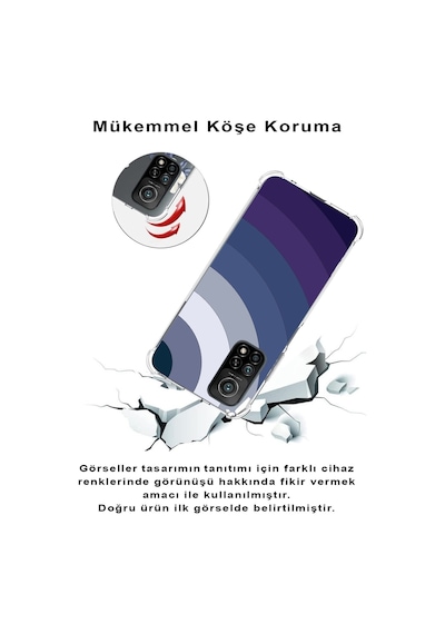 Xiaomi Redmi Note 8 Köşe Korumalı Antişok Kapak Renk Cümbüşü Tasarımlı Şeffaf Silikon Kılıf
