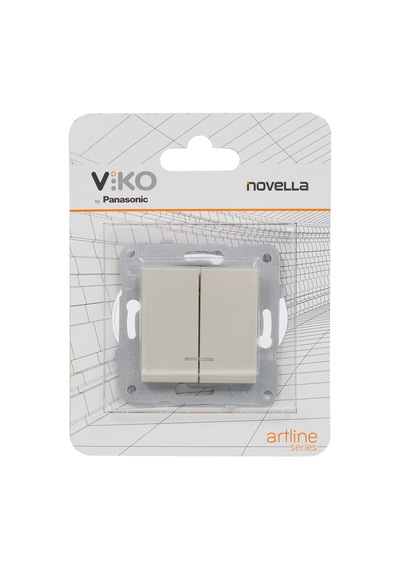 Viko Novella Trenda Metalik Beyaz Mekanizma+düğmekapak Çabuk Bağlantı Işık Komütatör