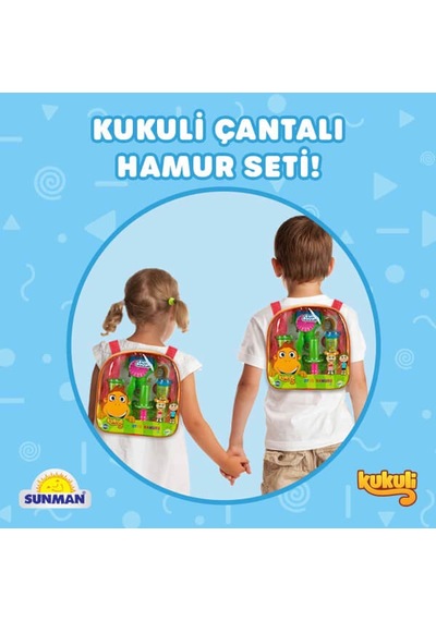 Crafy Kukuli Sırt Çantalı Oyun Hamuru Seti 200 G 18 Parça 24669 Turuncu Çanta