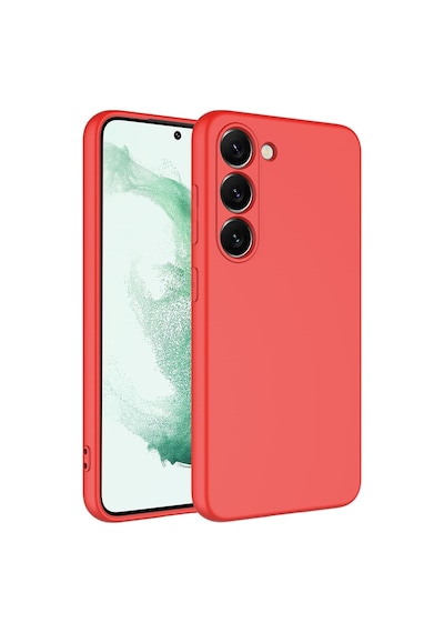 Noktaks - Samsung Galaxy Uyumlu S23 Plus - Kılıf İçi Kadife Koruyucu Mara Lansman Kapak - Kırmızı