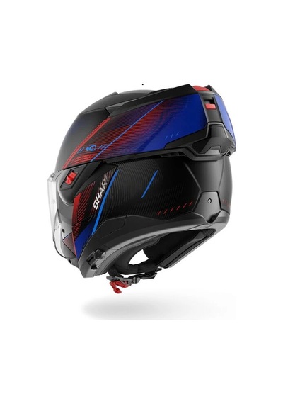 Shark Oxo Speed-tech Mat Mavi-kırmızı Modüler Kask Renkli Cam Ve Pınlock Hediyelidir