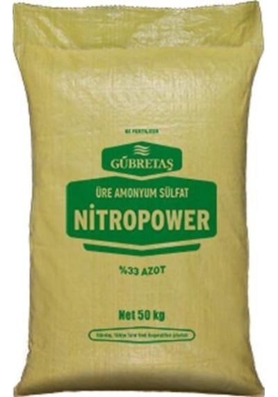 Gübretaş Nitropower Bitki Besini Üre Amonyum Sulfat Demir Suda Çözünür Kükürt %33 Azot Gübresi 1 KG