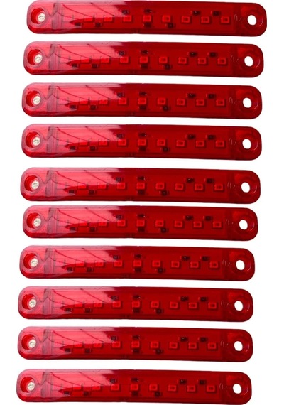9 Ledli 10 Adet Parmak Led Kırmızı