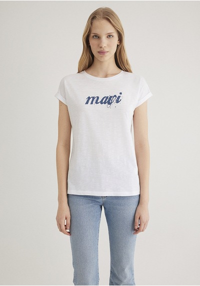 Mavi - Mavi Logo Baskılı Beyaz Tişört 166422-620 Beyaz
