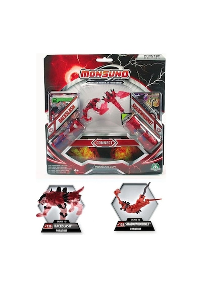 Monsuno, Lisanslı Backslash-shadowhornet Figürleri, Fırlatma Kapsülleri Ve 2 Oyun Kartı
