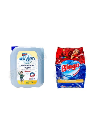 Bingo Çamaşır Suyu 4 Lt + Renkli Ler 6 Kg 2'li Set Diğer