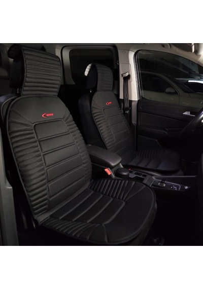 2'li Koltuk Kılıfı Set Minder Siyah-siyah