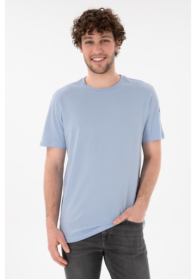U.S. Polo Assn. Erkek Regular Fit Bisiklet Yaka Açık Mavi Basic Tişört 50305985-VR003