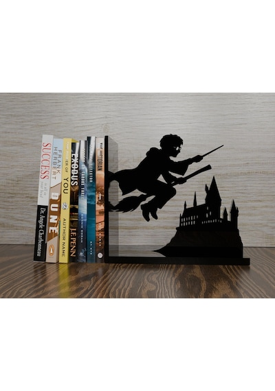 Harry Potter Silüetli Plastik Kitap Tutucu 3d Baskı Dekoratif Kitaplık Organizer